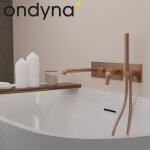 Mitigeur mural bain douche 2 sorties or rose bross pvd piega - cristina ondyna pa10234i