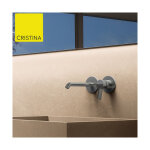 Mitigeur mural lavabo bec 225mm inox piega - cristina ondyna pa25928
