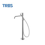 Mitigeur sur pied pour baignoire et douche colonne verticale chrome - tres 26247005