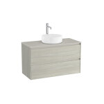 Ona meuble 2 tiroirs pr lav centr + plan 1000 chne blanchi - roca a851730512