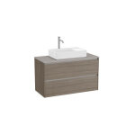 Ona meuble 2 tiroirs pr lav centr + plan 1000 orme fonc - roca a851730511