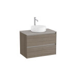Ona meuble 2 tiroirs pr lav centr + plan 800 orme fonc - roca a851728511