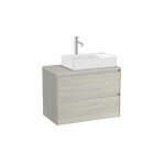Ona meuble 2 tiroirs pr lav droite + plan 800 chne blanchi - roca a851727512