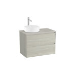 Ona meuble 2 tiroirs pr lav gauche + plan 800 chne blanchi - roca a851729512