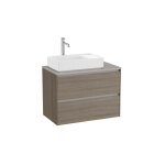 Ona meuble 2 tiroirs pr lav gauche + plan 800 orme fonc - roca a851729511