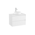 Ona meuble 2 tiroirs pr lavabo centr + plan 800mm blanc mat - roca a851728509
