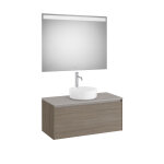 Ona pack meuble 1t + plan pr lav centr + miroir 1000 orme fonc - roca a851714511