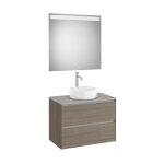 Ona pack meuble 2t + plan pr lav centr + miroir 800 orme fonc - roca a851716511