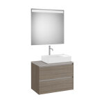 Ona pack meuble 2t + plan pr lav dte + miroir 800 orme fonc - roca a851715511