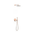 Pack douche mitigeur encastr 2 voies rapid - box or rose mat 24k - tres 28128004opm