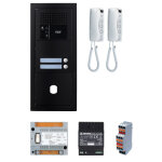 Pack gt audio 2 bp programm avec platine faade noire satin 200445 - aiphone gtba2eb