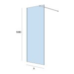 Paroi de douche black heaven walk - in frame 1000 x 1950 mm - salgar 82276 Paroi de douche black heaven walk - in frame 1000 x 1950 mm - salgar 82276