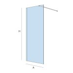 Paroi de douche heaven walk - in transparent 1200 x 1950 mm - salgar 82273