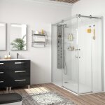 Paroi de douche helsinki d?angle 2p et 2f paillettes transparentes 775 x 1175 x 1950 mm - salgar 22462 ... Paroi de douche helsinki d?angle 2p et 2f paillettes transparentes 775 x 1175 x 1950 mm - salgar 22462 ...