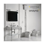 Pitement avec tablette 1080mm en laiton chrom waldorf - cristina ondyna wd91951