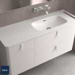 Plan vasque uniiq 1290 robinet porte - serviettes en option solid surface - salgar 97377