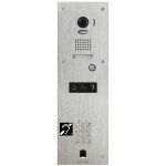 Platine vido inox encastre 1bp avec clavier 100 codes, perage vigik et boucle magntique  encombre ...