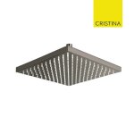 Pomme de douche carree 30x30 laiton chrome noir - cristina ondyna pd55772