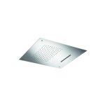 Pomme de douche plafond encastre 50cm carree pluie + cascade 100 % inox - cristina ondyna pd38128