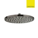 Pomme de douche ronde diametre 30 laiton chrome noir - cristina ondyna pd55872