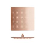 Pomme de douche sandwich inox carre or rose brosse robinetterie hydrotherapie - cristina ondyna pd96334p ...