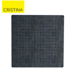 Pomme de douche sandwich inox carre 44 cm chrom noir bross - cristina ondyna pd36375