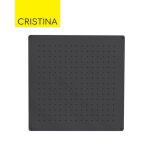 Pomme de douche sandwich inox carre 44cm chrom noir - cristina ondyna pd36372