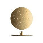 Pomme de douche sandwich inox ronde or brosse robinetterie hydrotherapie - cristina ondyna pd95396p