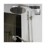 Pomme de tte 210mm et bras de fixation mural nickel satin liberty line - bossini h27740g094