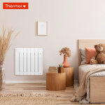 Radiateur chaleur douce bilbao 4 connect horizontal 1250w blanc brillant - thermor 493824