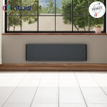 Radiateur lectrique 1000w inertie fonte chamane nativ plinthe connect gris anthracite - intuis m198423 ...