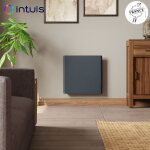Radiateur lectrique 2000w inertie fonte chamane nativ horizontal connect gris anthracite - intuis m198127 ...