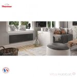Radiateur lectrique aluminium thermor ovation 3 gris ardoise 1500w plinthe 450504