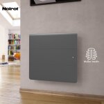 Radiateur fonte noirot axoo 1500w horizontal gris anthracite connect nen3075sehs