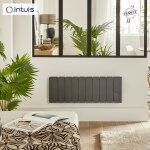 Radiateur fonte noirot beladoo nativ plinthe 1500w anthracite connect intuis m153425