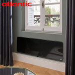 Radiateur fonte verali 1500w plinthe noir brillant - atlantic 507664 Radiateur fonte verali 1500w plinthe noir brillant - atlantic 507664