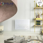 Radiateur  inertie campaver nativ horizontal 1500w blanc lys - intuis signature k161115