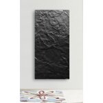 Radiateur  inertie touch silicium ardoise noire 800w vertical - valderoma an08vet