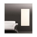 Radiateur  inertie touch silicium blanc cachemire mimetic 800w vertical - valderoma bc08vet