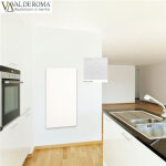 Radiateur  inertie touch silicium natura blanc 800w vertical - valderoma nb08vet