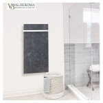 Radiateur  inertie touch silicium natura noir 800w vertical - valderoma nn08vet