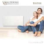 Radiateur  inertie wifi ardoise blanche 2000w horizontal - valderoma ab2000w