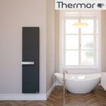 Radiateur sche - serviettes eau chaude toscane gris ardoise 989w - thermor 499404