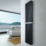 Radiateur seche - serviettes electrique folio glass noir brillant 800w - tfgb - 080 - 052 / f acova Radiateur seche - serviettes electrique folio glass noir brillant 800w - tfgb - 080 - 052 / f acova