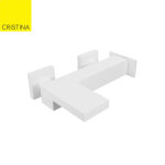 Robinet mitigeur bain douche tabula blanc mat - cristina ondyna ta10724