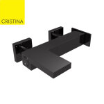Robinet mitigeur bain douche tabula chrom noir - cristina ondyna ta10772