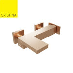 Robinet mitigeur bain douche tabula or rose bross pvd - cristina ondyna ta10734p