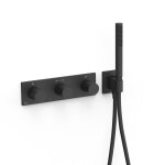 Robinet thermostatique encastr  3 voies b - system noir mat - tres 30735301nm