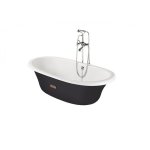 Roca newcast cuve seule 1700 x 850 extrieur noir sans pied blanc - a233650002