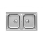 Roca siena evier inox 2 bacs 86x50 cm - a870k20860